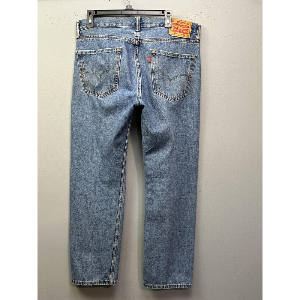 Levis 505 Jeans Mens 36x30‎ Blue Straight Leg Denim Medium Wash Classic Fit